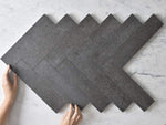 Chippendale Black Concrete Look Subway Tile