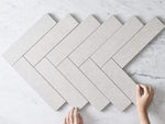 Chippendale White Concrete Look Subway Tile