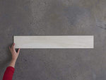 Penrose White Matt Thin Timber Look Tile