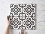 Forbes Encaustic Look Black Tile
