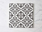Forbes Encaustic Look Black Tile