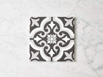 Forbes Encaustic Look Black Tile