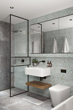 Daylesford Gloss Slate & Glass Square Green Mosaic Tile
