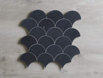 Erskineville Honed Nero Marble Fish Scale Mosaic
