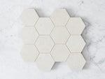 Stanmore Matt White Concrete Look Hexagon Tile