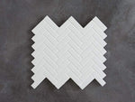 Wellington Herringbone Gloss Mosaic White Tile