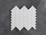 Wellington Herringbone Matt Mosaic White Tile