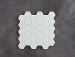 Leura Hexagon Gloss Mosaic White Tile