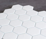 Leura Hexagon Gloss Mosaic White Tile