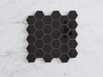 Leura Hexagon Gloss Mosaic Black Tile