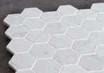 Hawthorn Honed Hexagonal Carrara Marble Mosaics Tile