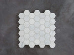 Hawthorn Honed Hexagonal Carrara Marble Mosaics Tile