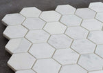 Hawthorn Honed Hexagonal Carrara Marble Mosaics Tile