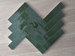 Avalon Gloss Subway Bottle Green Tile