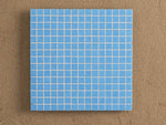 Whites River Mid Blue Glass Square Mosaic Tile