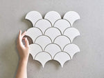 Coral Bay Matt White Fish Scale Tile