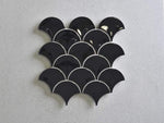 Coral Bay Gloss Black Fish Scale Tile
