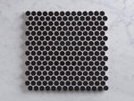Broadwater Black Gloss Penny Round Mosaic Tile