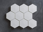 Meadow Springs Gloss White Hexagon Mosaic Tile