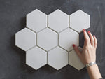 Meadow Springs Gloss White Hexagon Mosaic Tile