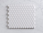 Peppermint Grove Small White Matt Hexagon Mosaic