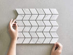 Meelon Chevron Carrara Matt Mosaic Tile