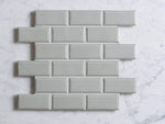 White Gums Off White Glazed Bevelled Subway Tile