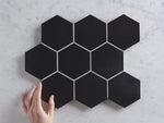 Meadow Springs Matt Black Hexagon Mosaic Tile