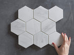 Garden Island Carrara Look Hexagon Mosaic Tile