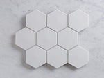 Meadow Springs Matt White Hexagon Mosaic Tile