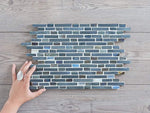 Dayisford Gloss Slate & Glass Random Blue Mosaic Tile