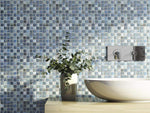 Daylesford Gloss Slate & Glass Square Blue Mosaic Tile