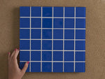 Arno Bay Cobalt Blue Glass Square Mosaic Tile