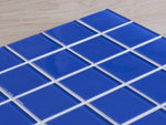 Arno Bay Cobalt Blue Glass Square Mosaic Tile