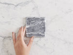 Lawson Tumbled Square Nero Marquina Marble Tile