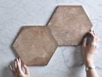 Boat Harbour Beach Terracotta Encaustic Look Hexagon Tile