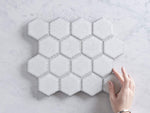Three Springs Gloss White Hexagon Tile
