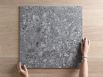Stiring Terrazzo Look Charcoal Matt Tile